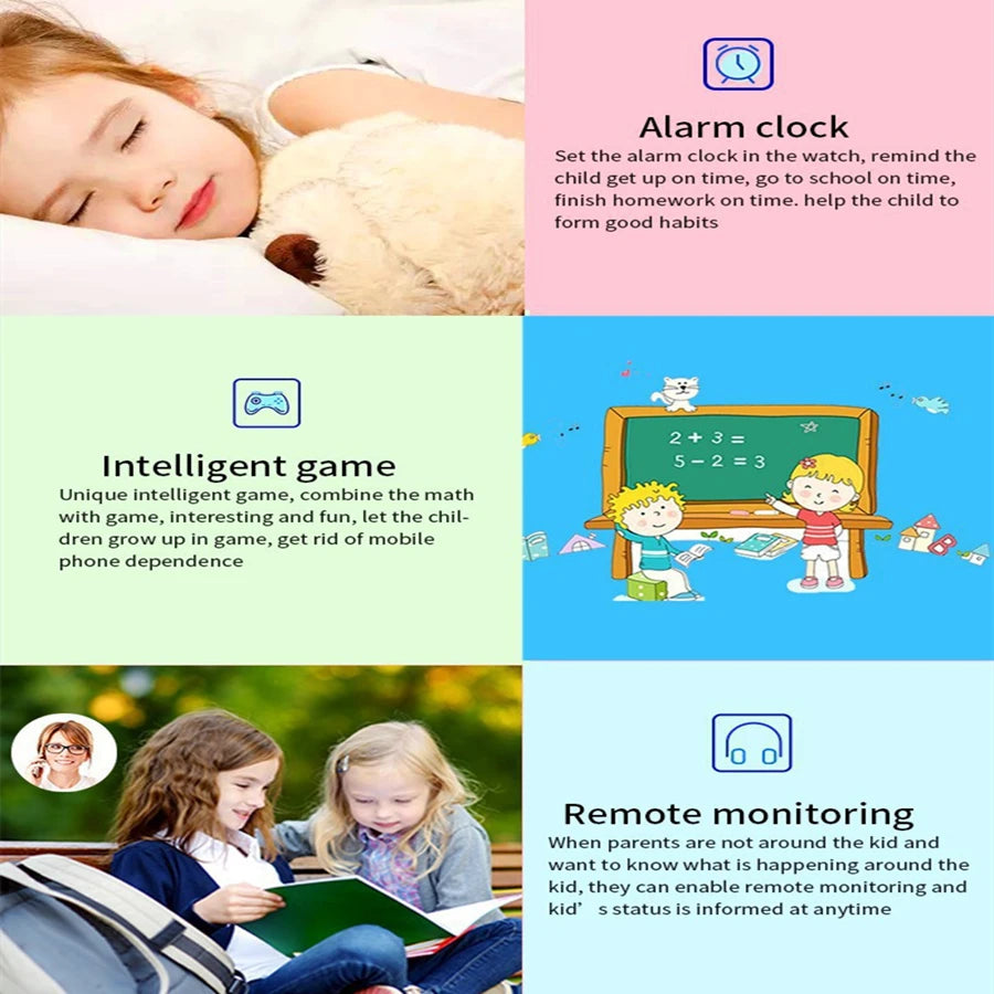 Q19 Smart Watch Kids Sport Phone Call Sim Card Smartwatch for Children SOS Camera Voice Chat Photo Boy Girl Gift Touch Screen