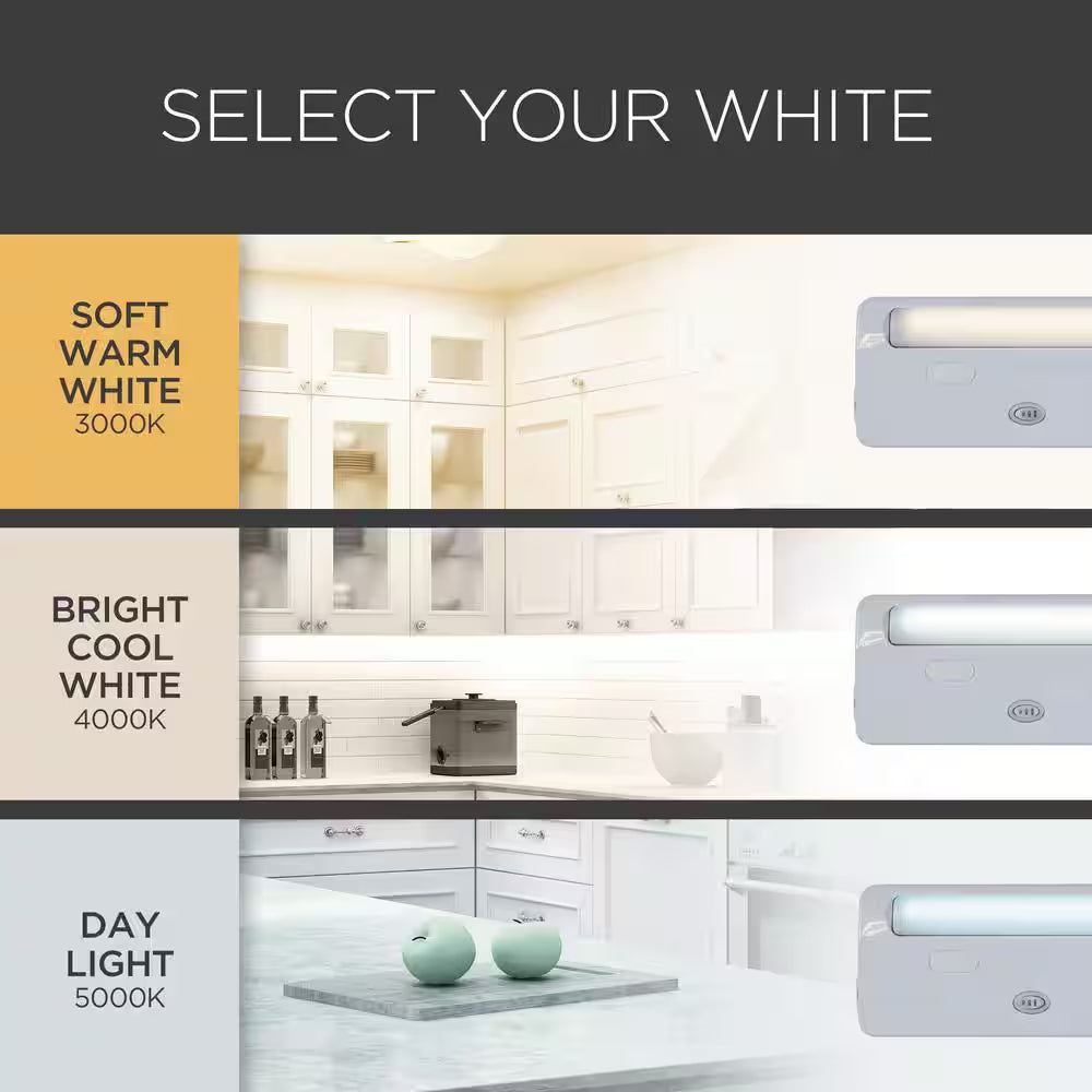 Prolink Hardwired 24 In. LED White under Cabinet Light, Linkable, 3 Color Temperature Options