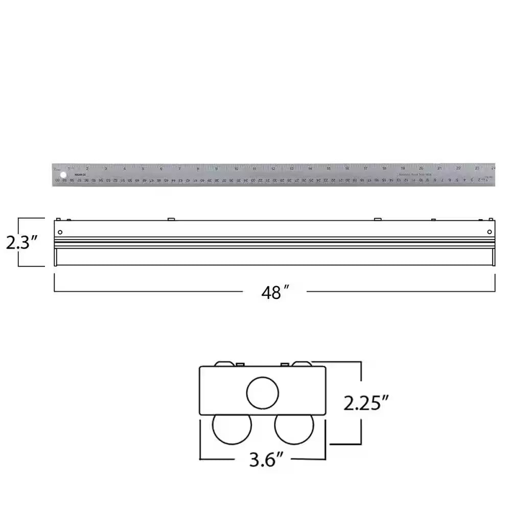 Energetic 4 Ft. Twin T8 Integrated LED 3500K/5000K Dimmable Strip Light Fixture