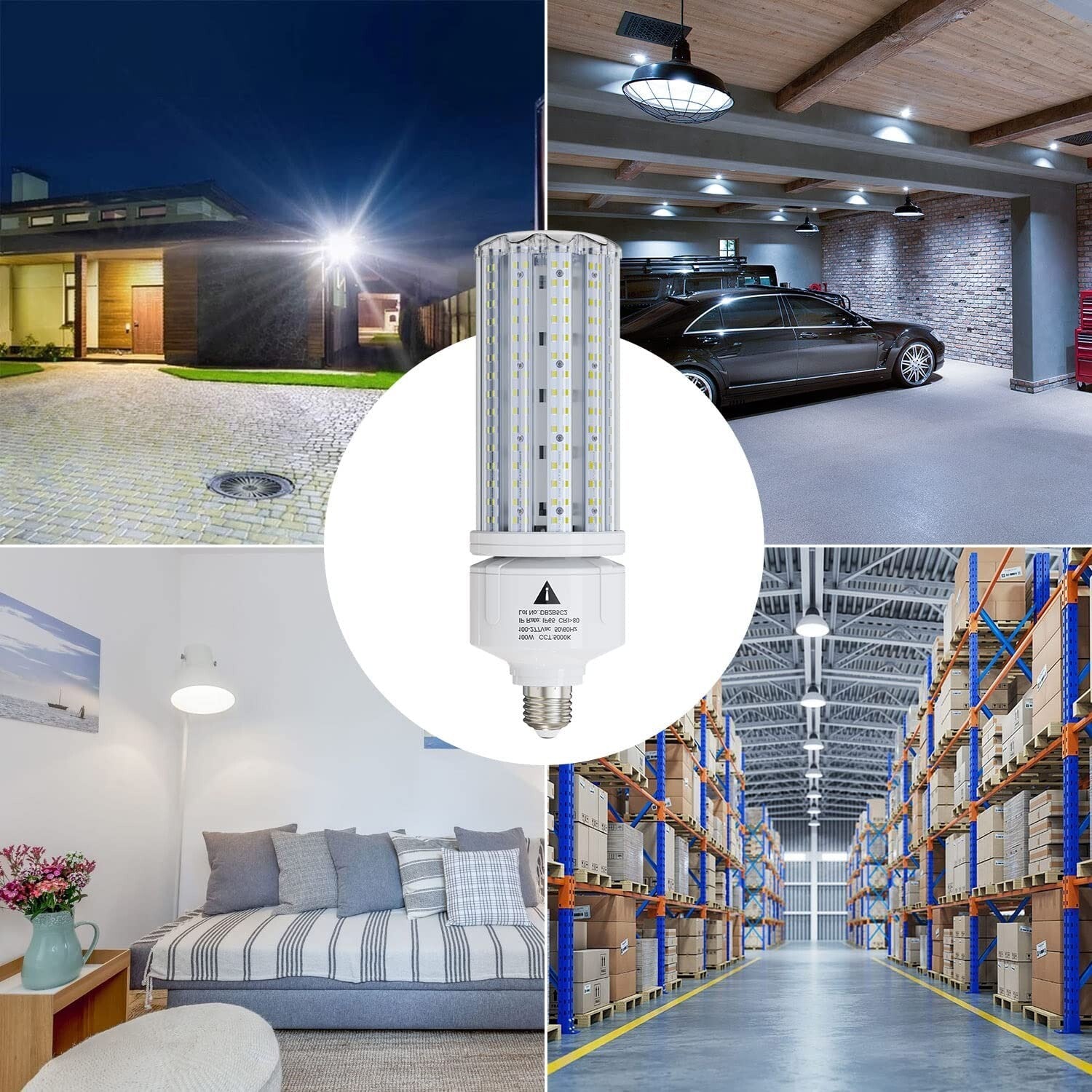 LED Corn Light Bulb 100W Super Bright 15000Lm 5000K E26 /E39 Led Corn Bulb, 1...