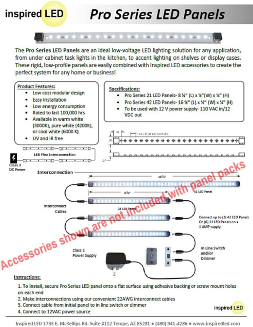 | Pro Series | 42 LED 3 Panel Pack ~3000K Warm White | LED Light Panels