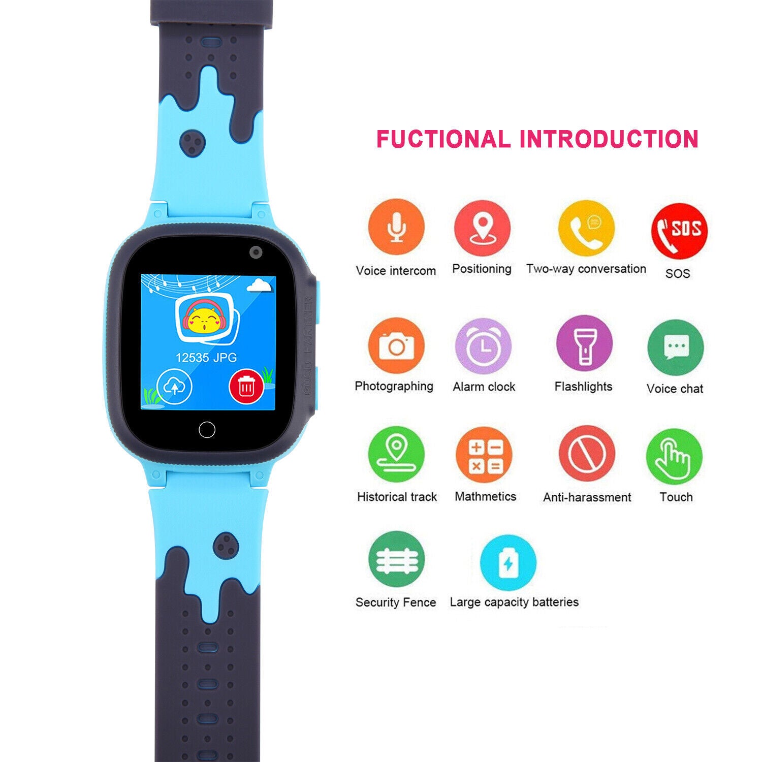 Kids Smart Watch SIM GSM Call Phone Camera Anti-Lost Game Watches Boys or Girls