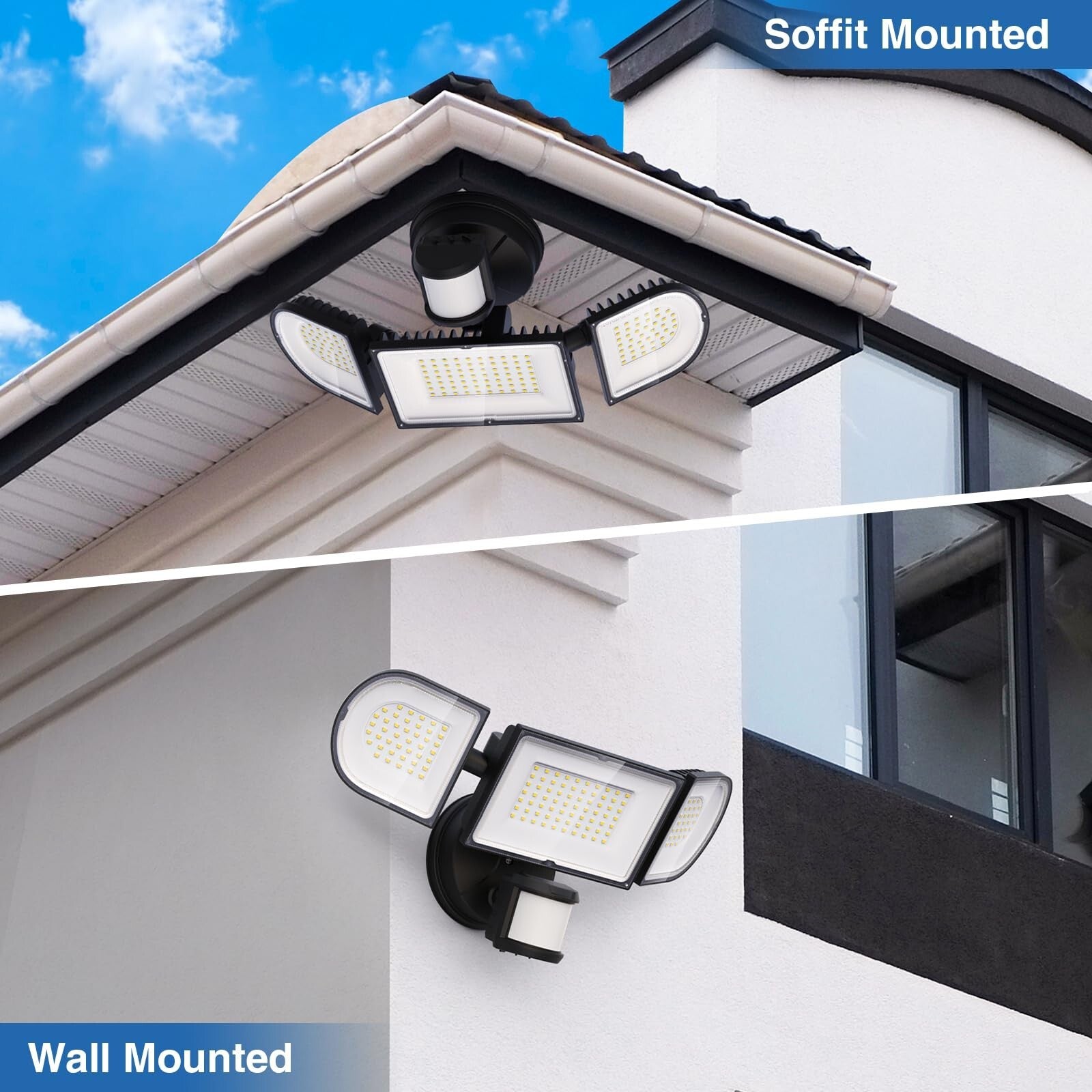 150W Motion Sensor Lights Outdoor for Outside, 15000LM LED Flood Lights Outdo...