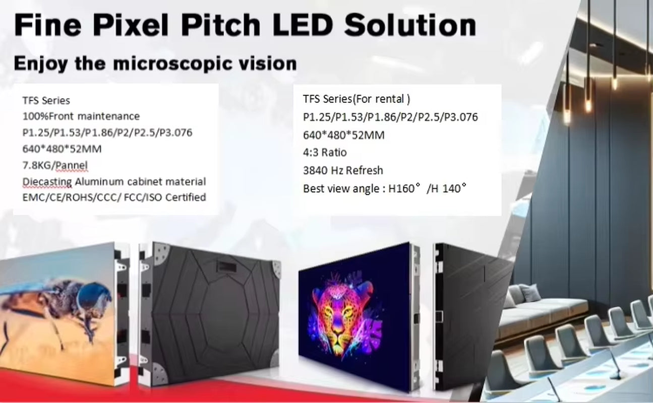 Portable Church Stage Background P1.25 Indoor HD LED Video Wall