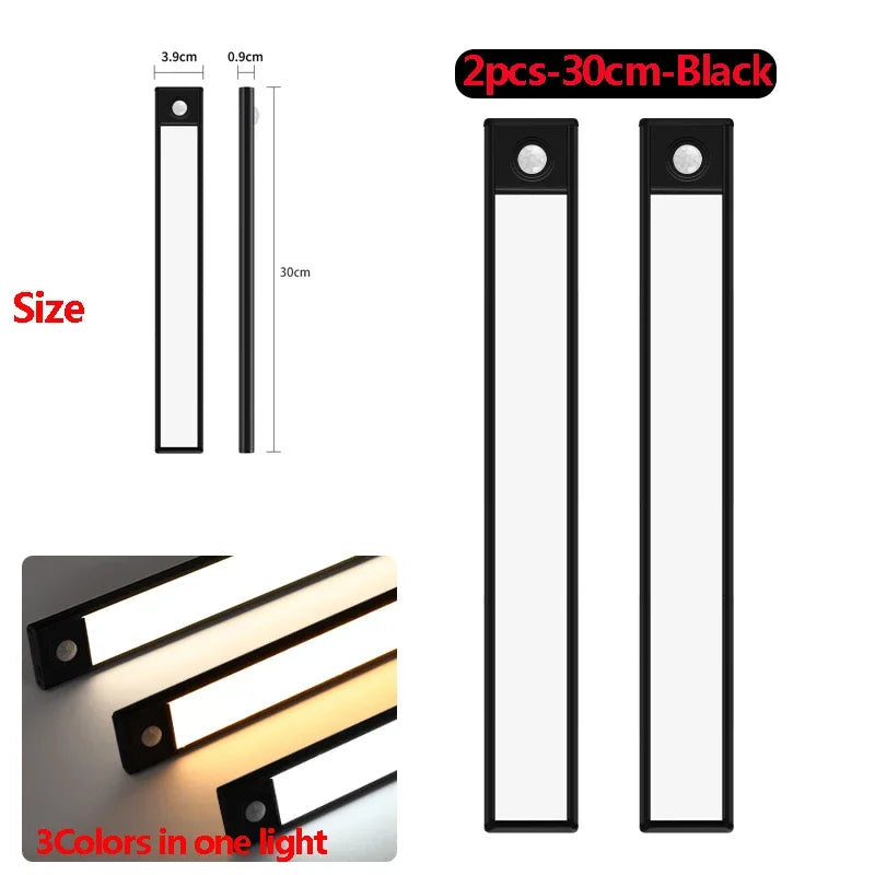 LED under Cabinet Lights Motion Sensor Led Lamp Wireless Rechargeable Night Light for Bedroom Kitchen Cabinet Indoor Lighting
