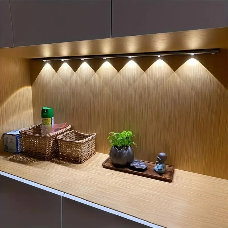 LED Cabinet Light USB Rechargeable Motion Sensor Led Lamp for Kitchen Wardrobe Cabinet Lighting Taircase Backlight Night Light