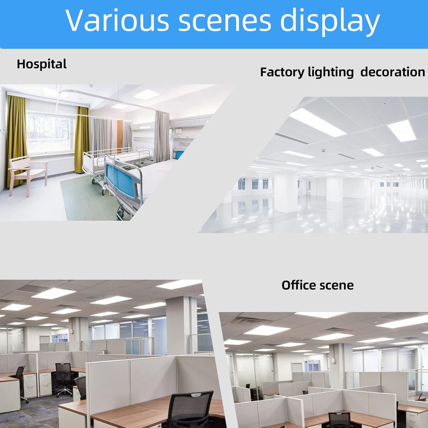 2X4 LED Panel Lights,16Pcs,7800 Lumens,5000K Daylight White,0-10V Dimmable,110-277V 2X4 LED Flat Panel Light, Recessed Edge-Lit Drop Ceiling Light for Office,Etl Listed.