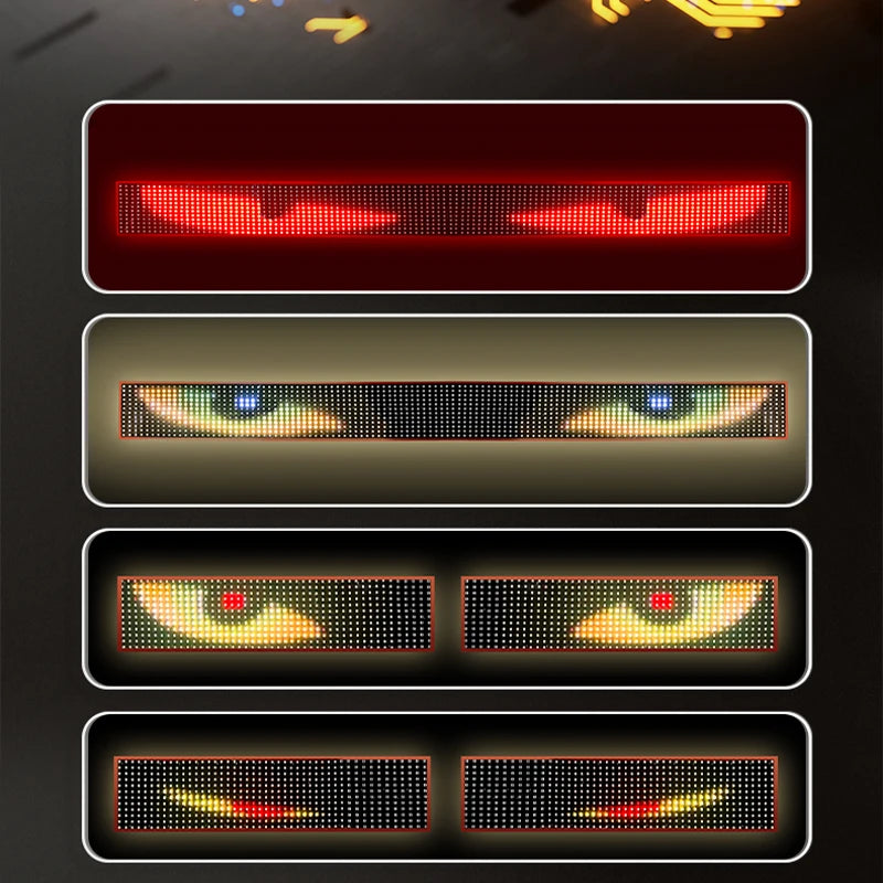 12-24V Truck Decoration Atmosphere Light Video-Driven Devil'S Eye Flexible LED Screen Extra Large Smart Decor Light Accessories