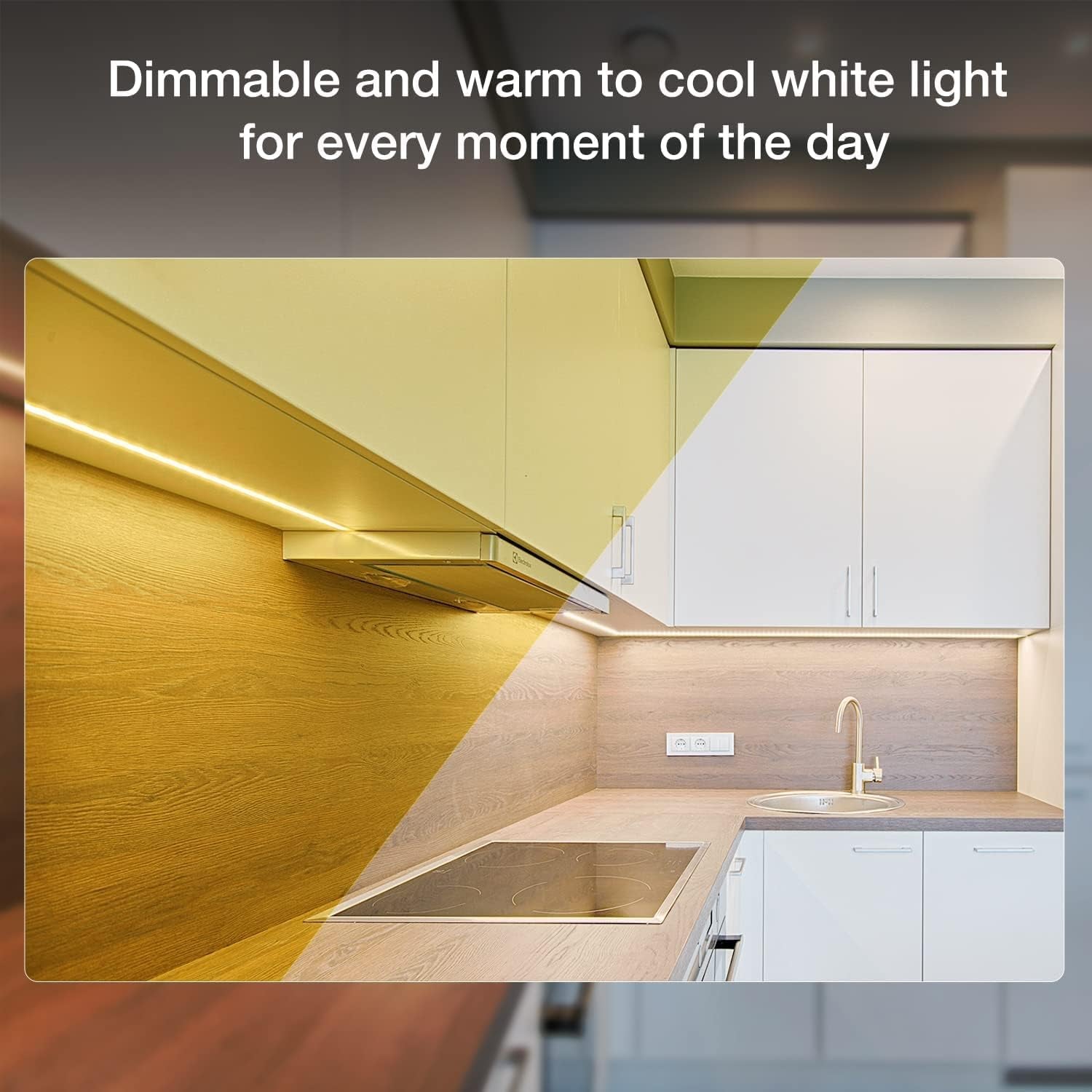 DAYBETTER 8 PCS under Cabinet Lighting Kit, Bright under Cabinet Lights, Flexibl