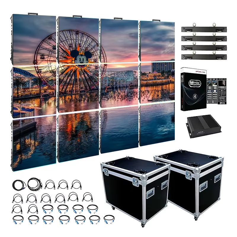Stage Rental Screen P2.6 Splicing Advertising Waterproof Led Wall Panel Indoor Flexible Digital Video Panel Stage Led Wall Panel