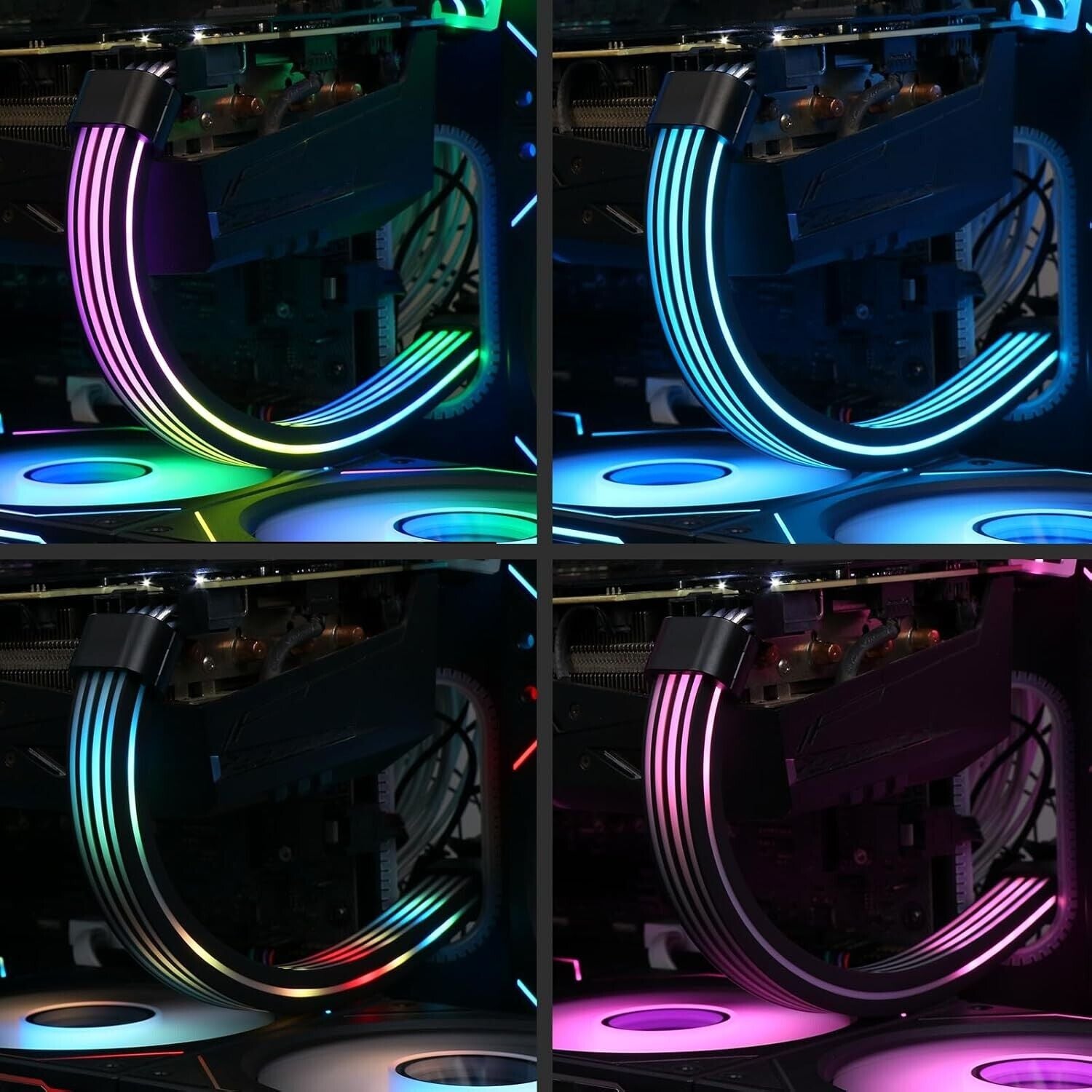 Sirlyr RGB 8 Pin PCIE Cable,Bright ARGB GPU Cables Extension for RTX 3060 406