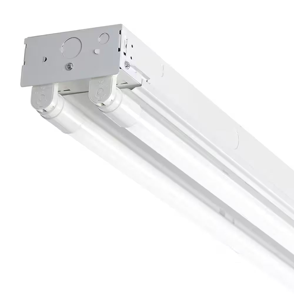 48 In. 3600 Lumen T8 LED Tube Non-Dimming White Strip Light 4000K, 2-Tubes Included