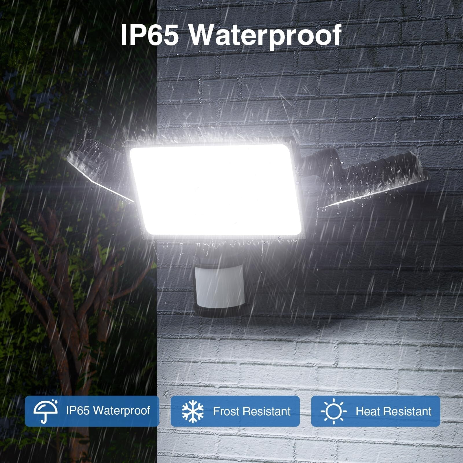 150W Motion Sensor Lights Outdoor for Outside, 15000LM LED Flood Lights Outdo...