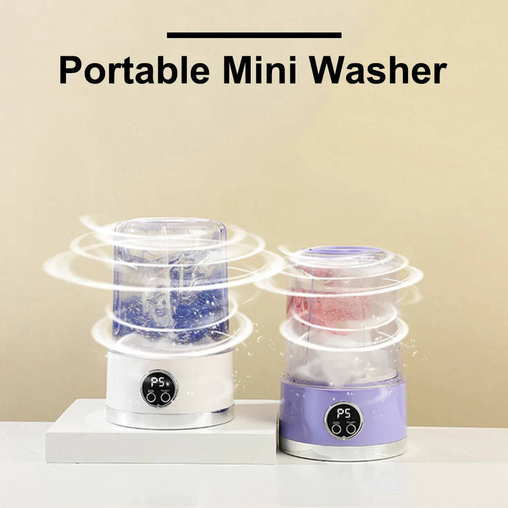 Portable Mini Washing Machine Rechargeable Underwear Washing Cup for Baby Clothing Underwear Camping RV Travel
