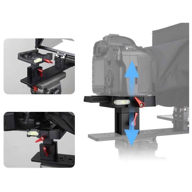 Desview T12 Portable Teleprompter for 11" Ipad Tablet Smartphones DSLR Cameras