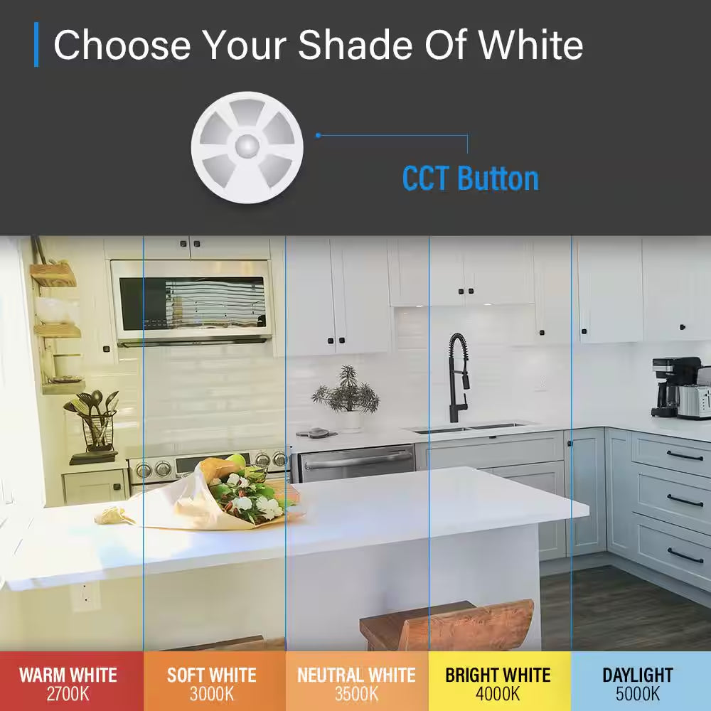 14.5 In. (Fits 18 In. Cabinet) Direct Wire Integrated LED White Linkable Onesync under Cabinet Light Color Changing CCT