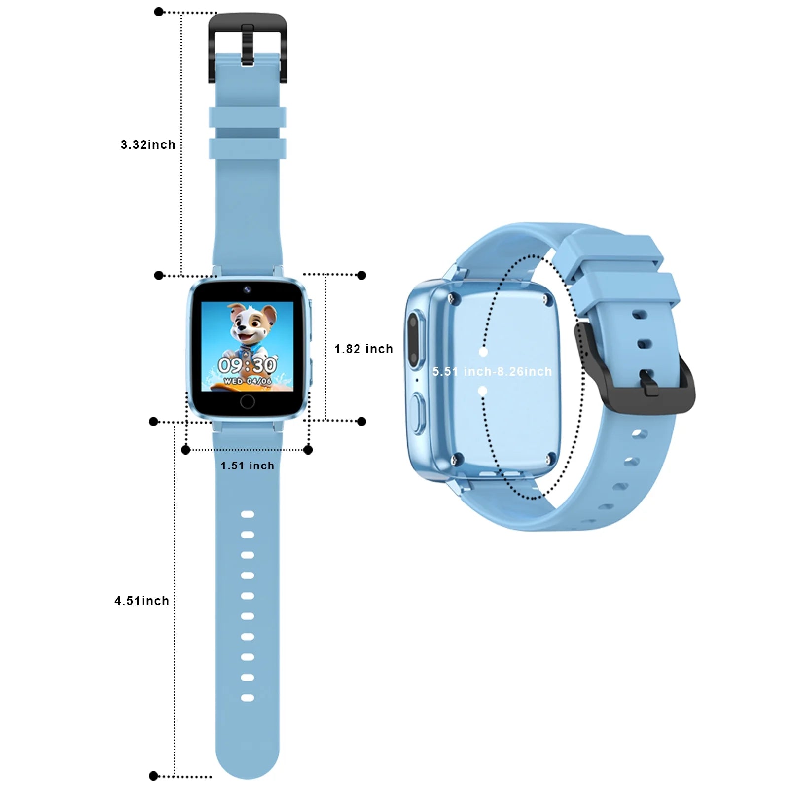 Kids Smart Watch for Boys Girls 1.54 Smart Watch for Kids with 2 Cameras 24 Games Video Habit Tracker MP3 Flashlights Calculator Alarm Clock Children Touch Screen Boys Girls Birthday Gift Blue